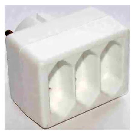 E+P EA 3 Typ C (Euro-Stecker) Weiss Steckdose (CEE 7/16, 3x) (EA 3)