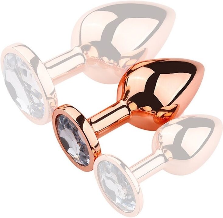 MyPlayToys Plug Bijou anal PinkyGold M 7.5 x 3.3cm Bijou Transparent
