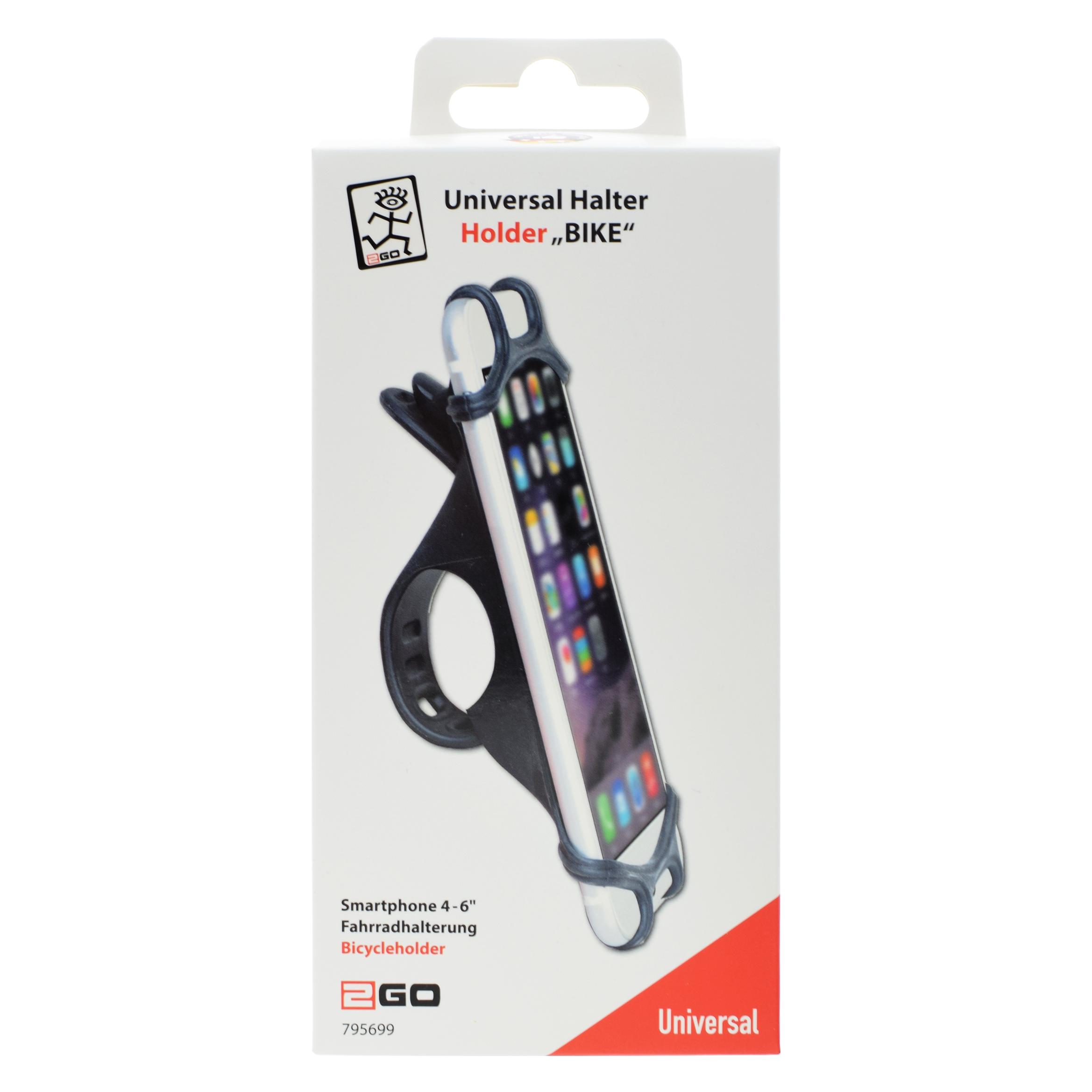 2GO Universal Smartphone-Halterung "BIKE" am Fahrradlenker (795699)