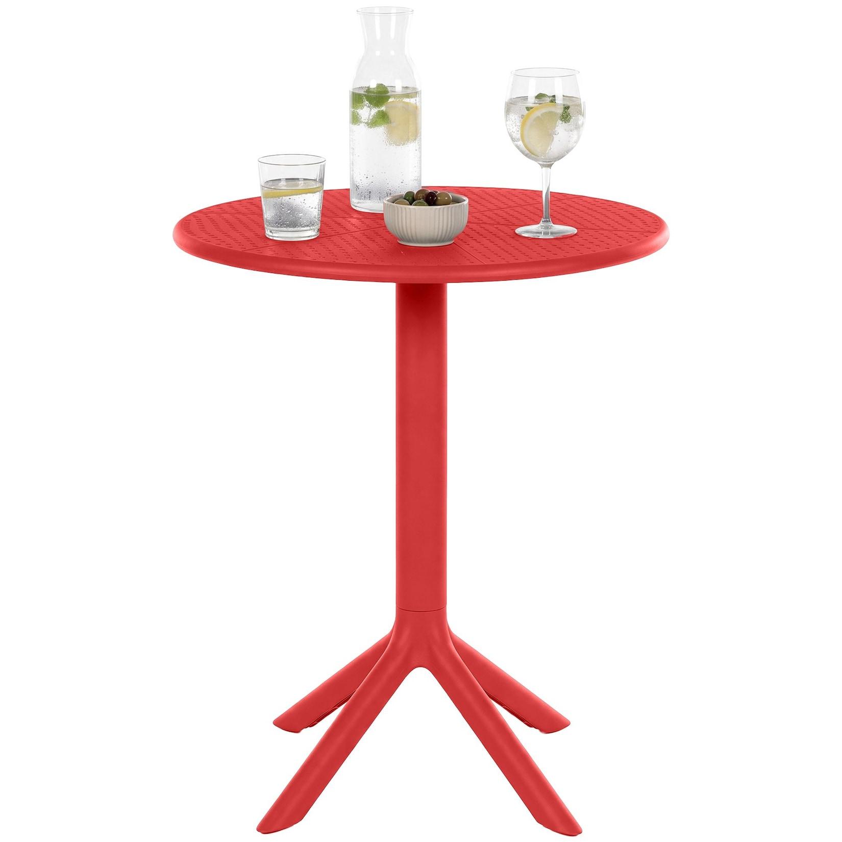 CLP Tisch Lacota rund 60 cm - Farbe: rot