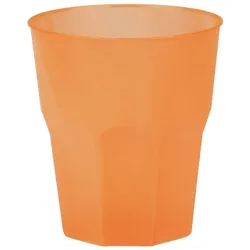 840 Mehrweg Becher orange Plastikbecher 250ml Wiederverwendbar Frost bunt