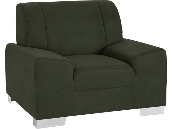 Sessel DOMO COLLECTION Anzio , grün (dunkelgrün), B:114cm H:85cm T:93cm, Sessel, Sessel, wahlweise mit Federkern