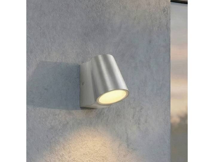 LED Aussenwandleuchte Illuvia Lindby, alu / grau / zink, Aluminium, Modern, LED Wandleuchte außen