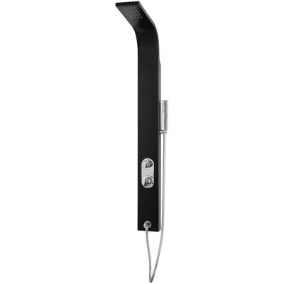 Duschsäule MARWELL "Care", schwarz, H:150cm, Brausegarnituren, inkl. Duschkopf und Handbrause