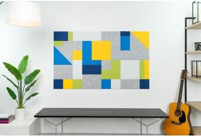 Felt Right Mondrian Max   Sound Dampening Pinnable Tiles