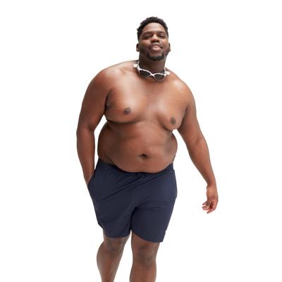 Badeshorts SPEEDO, Herren, Gr. 4XL (60), N-Gr, blau (navy), Gewirkt, Obermaterial: 100% Nylon, Badehosen Badeshorts, in großen Größen