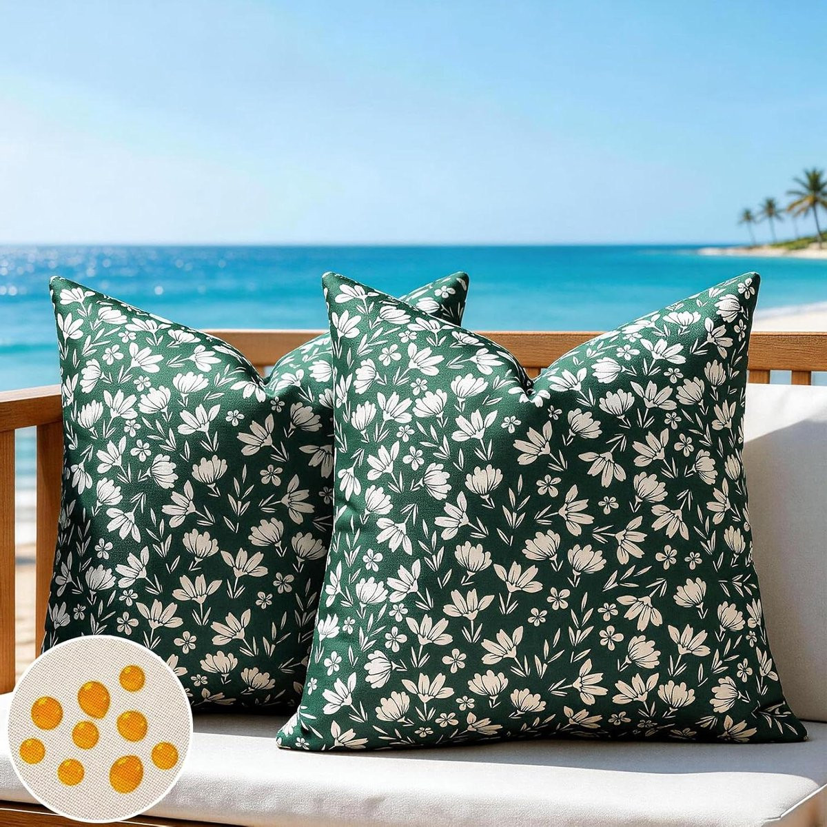 Kussenhoes Set met Vintage Wilde Bloemen - Bloem 6 - 50 x 50 cm
