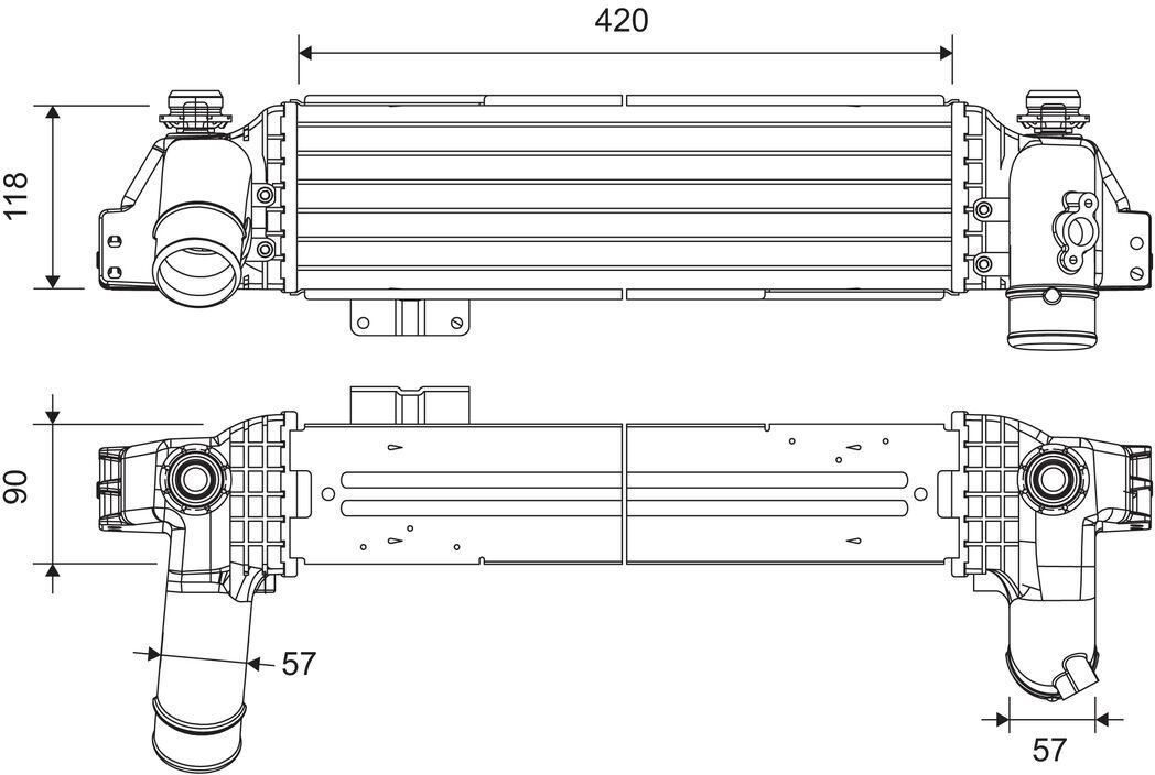 Ladeluftkühler VALEO 822946