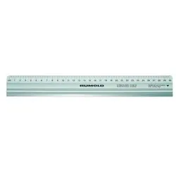 Rumold, Lineal, Schneidelineal 50cm oberseitig ohne mm-Facette auf beiden Seiten Aluminium silber (50 cm, Aluminium)
