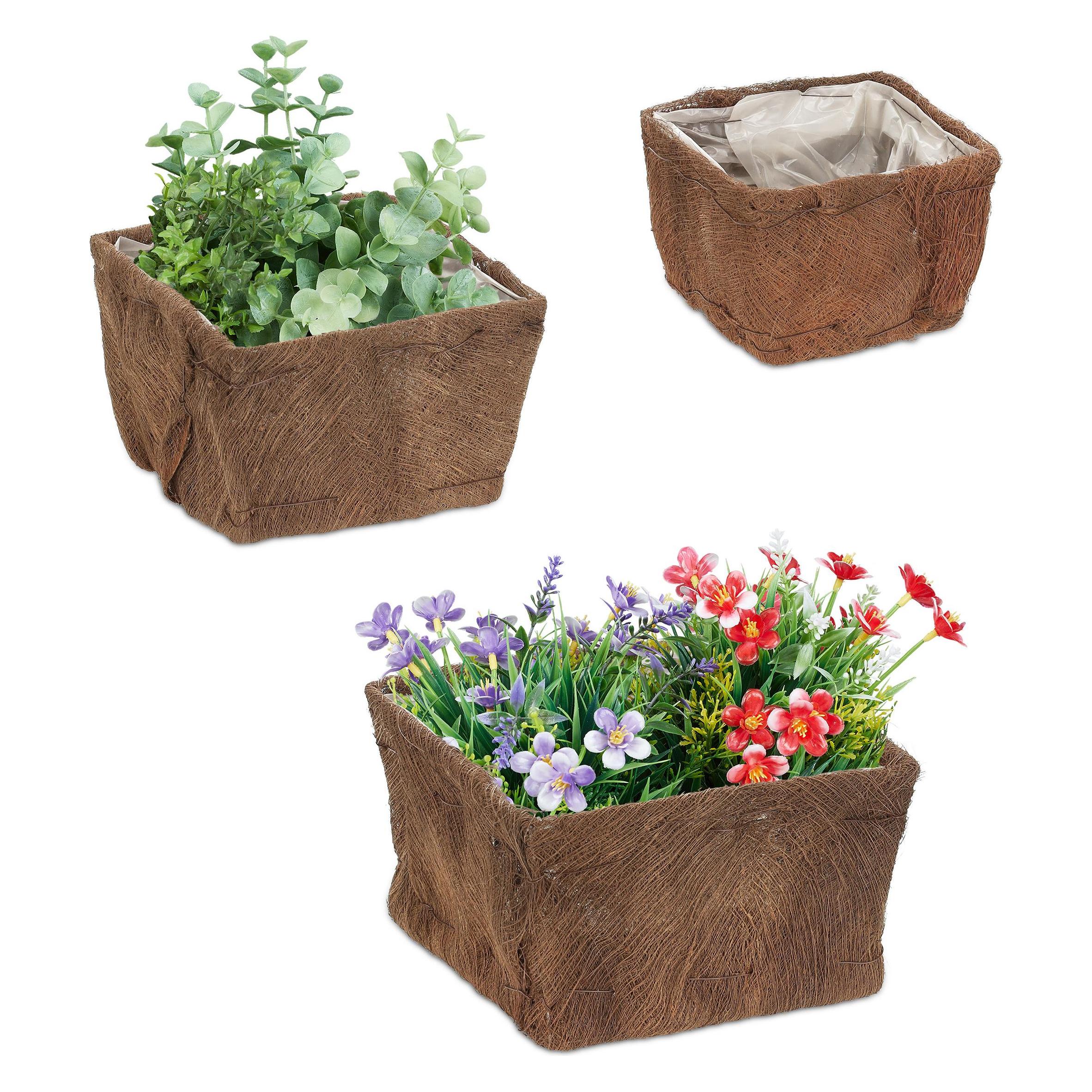 Relaxdays Blumenkasten (23.50 x 23.50 x 14.50 cm) (4052025425814)