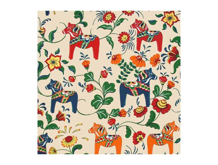 Arvidssons Textil Toile cirée Dalahäst multicolore