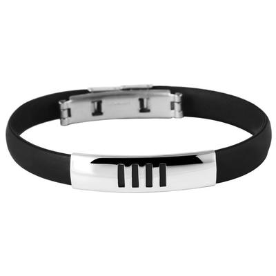 Armreif ADELIA´S "Armband – Armreif aus Kautschuk Ø 6,5 cm cm", schwarz, Armbänder, Damen, 6,5cm, Kautschuk, Armreif, Ideal als Geschenk für besondere Anlässe