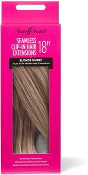 Satin Strands Blonde Ombre 18 Inch Seamless Clip-in Hair Extensions 18 In