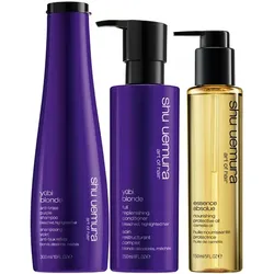 700ml Shu Uemura yūbi blonde Cool Silver Blonde Set (Shampoo 300ml + Conditioner 250ml + Oi 150ml)