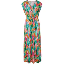 Tchibo - Jerseykleid mit Knoten - Damen - Gr. L - mehrfarbig/geblümt