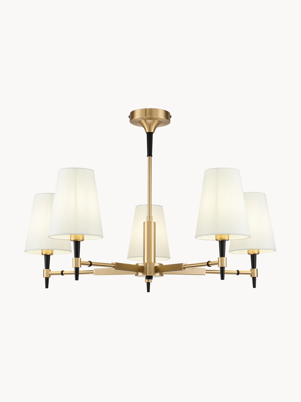 Maytoni De Plafondlamp Zaragoza Goud/Messing en Wit, Diameter: 78 cm