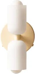 Quick Pick Pro Double Headed French Cream Wind Wall Lamp, Bedroom Living Room Master Light, High Grade Medieval Glass Staircase Lamp cream Color white Light