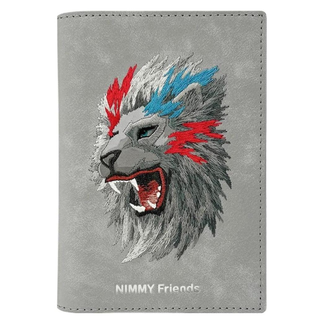 Nimmy Passport case wallet Raptor Lion grey (Reisepasshülle) (N-XM-HZB-056)