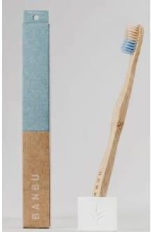 Banbu banbu cepillo dental adulto medio azul.
