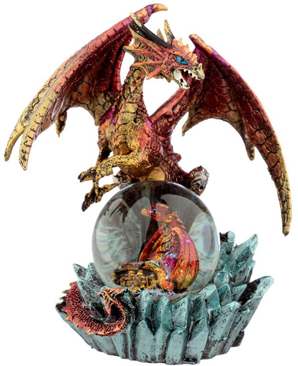 Dark Legends Schudbol Draak Snowglobe van Kunsthars en Glas, 18 cm, Assorti