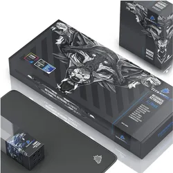 Titanwolf Tastatur, Maus und Mauspad-Set, Gaming-Set, Mechanisches Keyboard, Mouse & Mousepad Bundle (DE, Kabelgebunden), Tastatur, Schwarz