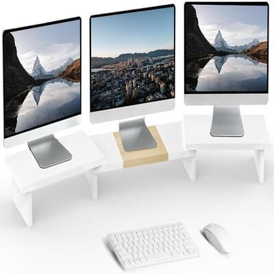 No Triple Dual Monitor Stand Riser