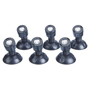 Pontec Teichbeleuchtung PondoStar LED, 12 V, neutralweiß, 0,5 Watt Spot, IP68 für Unterwasser, 6 Stück