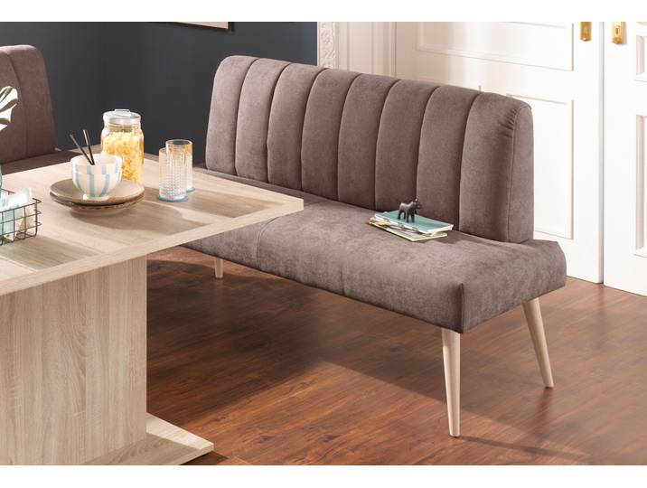 exxpo - sofa fashion Costa, moderne Rückensteppung, bequem und elegant, hoher Holzfuss hochwertige Detailverarbeitung, Frei im Raum stellbar