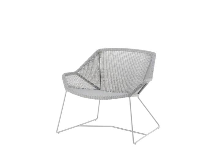 Cane-line Fauteuil lounge Breeze weave White grey