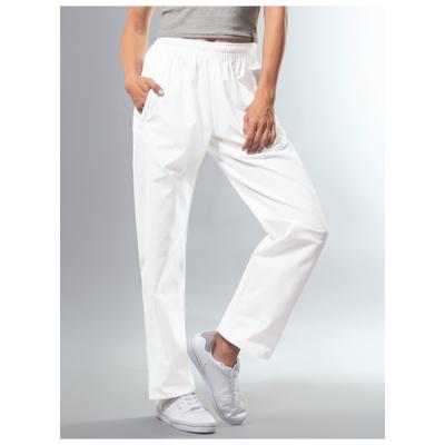 Jerseyhose TRIGEMA "TRIGEMA Freizeithose aus 100% Baumwolle", Damen, Gr. XL, Normalgrößen, weiß, Web, 100% Baumwolle, Hosen Jerseyhose