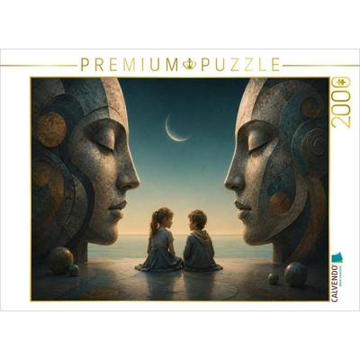 CALVENDO Puzzle Begegnung der Welten | 2000 Teile Lege-Größe 90 × 67 cm Foto-Puzzle für glückliche Stunden