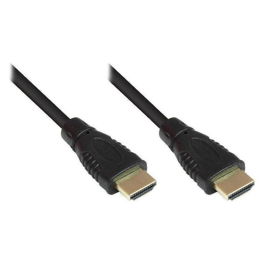 Varia SO-30605 - Anschlusskabel High-Speed-HDMI-Kabel mit Ethernet, schwarz, 2m (2 m) (SO-30605)