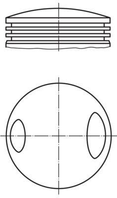 MAHLE 503 60 00 Kolben für PORSCHE 911 911 Targa