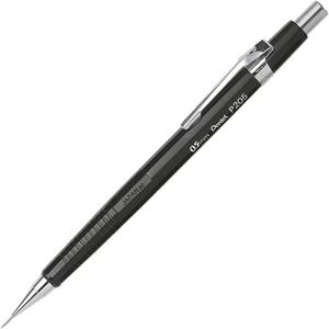 Pentel Druckbleistift Sharp 200, schwarz, Kunststoff, HB, mit Radiergummi, Strichbreite 0,5 mm