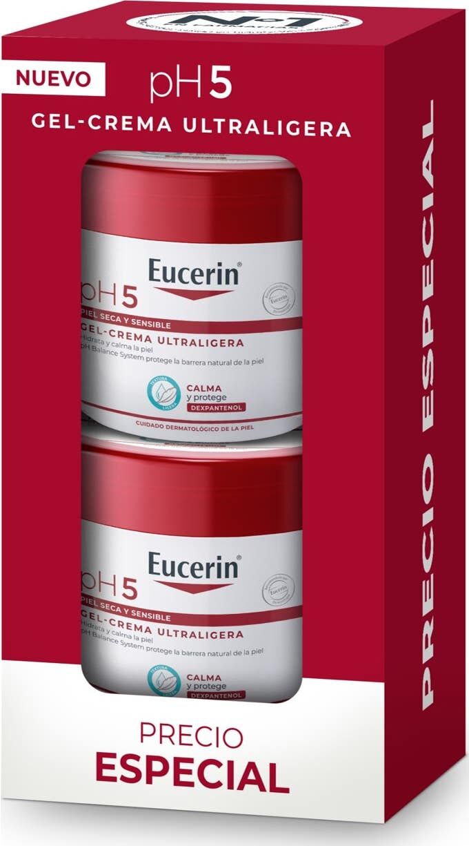 Eucerin Crema-Gel Ultraligera Hidratante Corporal pH5 2x350ml