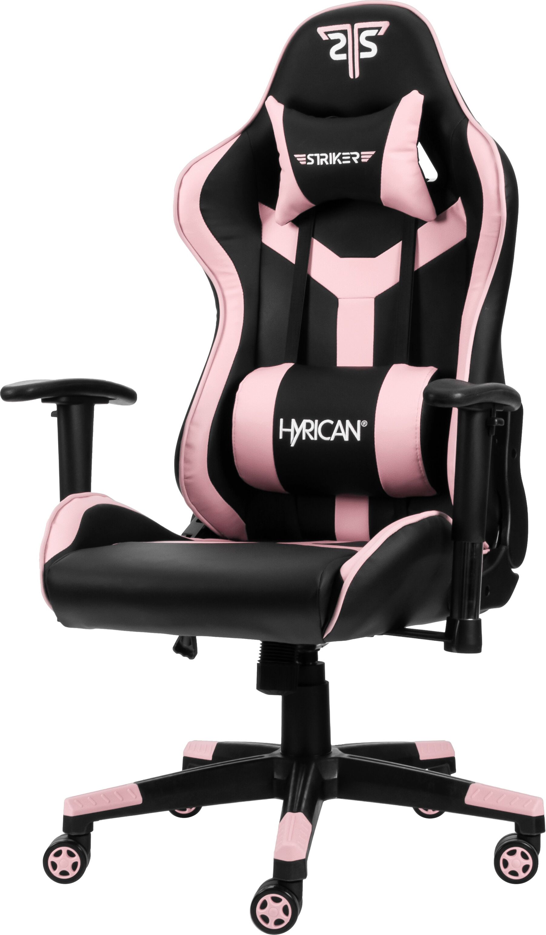 HYRICAN Gaming-Stuhl "Striker Copilot" schwarz/pink, Kunstleder, ergonomischer Gamingstuhl", pink (pink, schwarz, pink, schwarz), Kunstleder, Stühle, Bürostuhl, Schreibtischstuhl, geeignet für Jugendliche und Erwachsene, Gaming-Stuhl