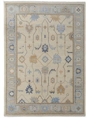 Grand Bazaar Larson Hand Knotted Floral & Botanical Transitional Area Rug