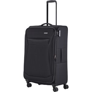 Travelite Koffer Chios, erweiterbar, schwarz, Weichschale, 4 Rollen, 90 Liter, 46 x 78 x 30cm