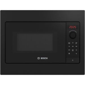 Bosch Mikrowelle Serie 2, BFL523MB4, 800 Watt, Einbaumikrowelle, schwarz, mit Drehteller, 20 Liter