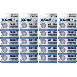 20x XCell Lithium-Knopfzelle CR1220 3V/40mAh (4x 5er-Pack)