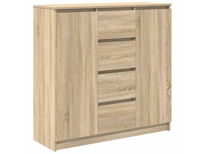 Kaorsrow Sideboard mit Schubladen Sonoma-Eiche 100,5x35x98,5 cm Vielseitiger Kommodenschrank für Schlafzimmer und Esszimmer mit 4 Schubladen und 2 Türen für strukturierte Aufbewahrung.