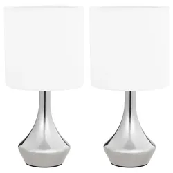 vidaXL Tischlampen 2 Stk. Touch-Sensor Weiß E14
