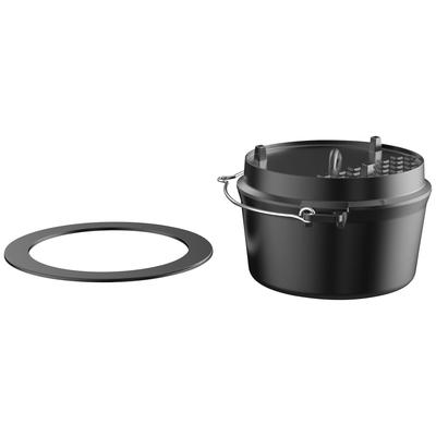 Kochtopf TEPRO "Guss-Dutch-Oven-Einleger", schwarz, B:32,5cm H:18,4cm L:31cm, Töpfe, Kochtopf, BxLxH: 32,5x31x18,4 cm