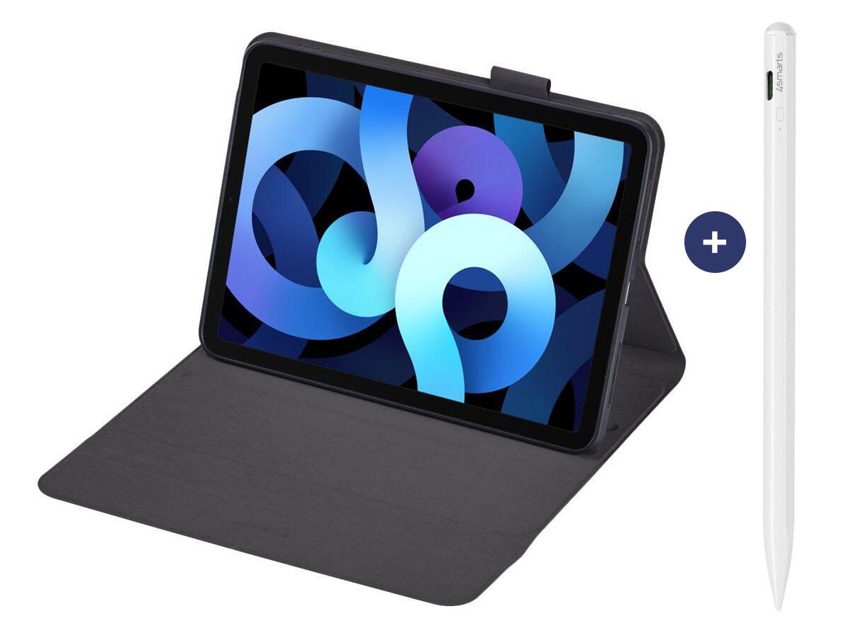 4smarts Schutzhülle DailyBiz für Apple iPad 11" (A16, 2025) / iPad 10,9" (10. Gen) schwarz & Eingabestift Pencil Pro 3 540232 & 540565
