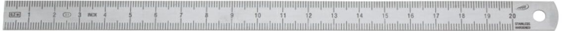 Helios Preisser Biegsamer Stahlmaßstab RCr. Teilung: A 500 x 20 x 0,5 mm ; Helios-Preisser (460505)