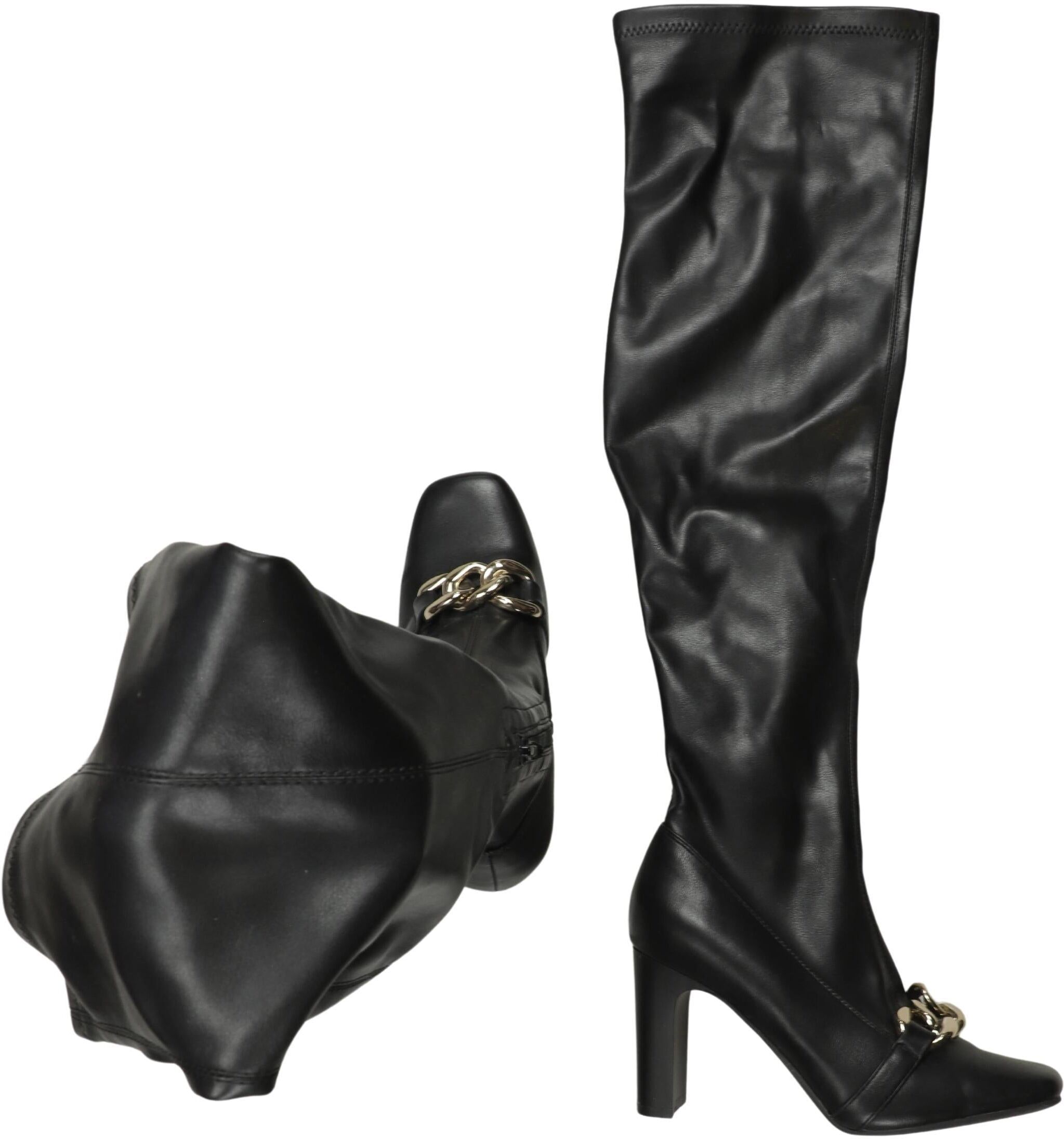 Catwalk Damen Stiefel, Schwarz, Gr. EU 37, Kunstleder - Second Hand