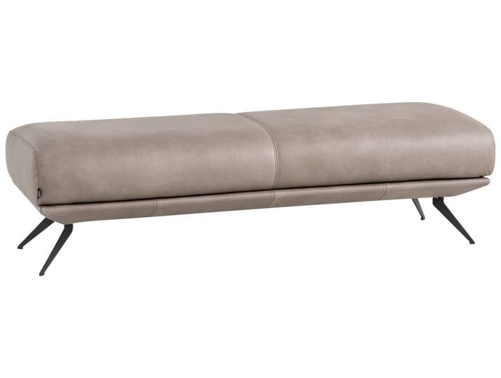 Dieter Knoll Hocker medium MARANELLO 2.0, grau, Leder