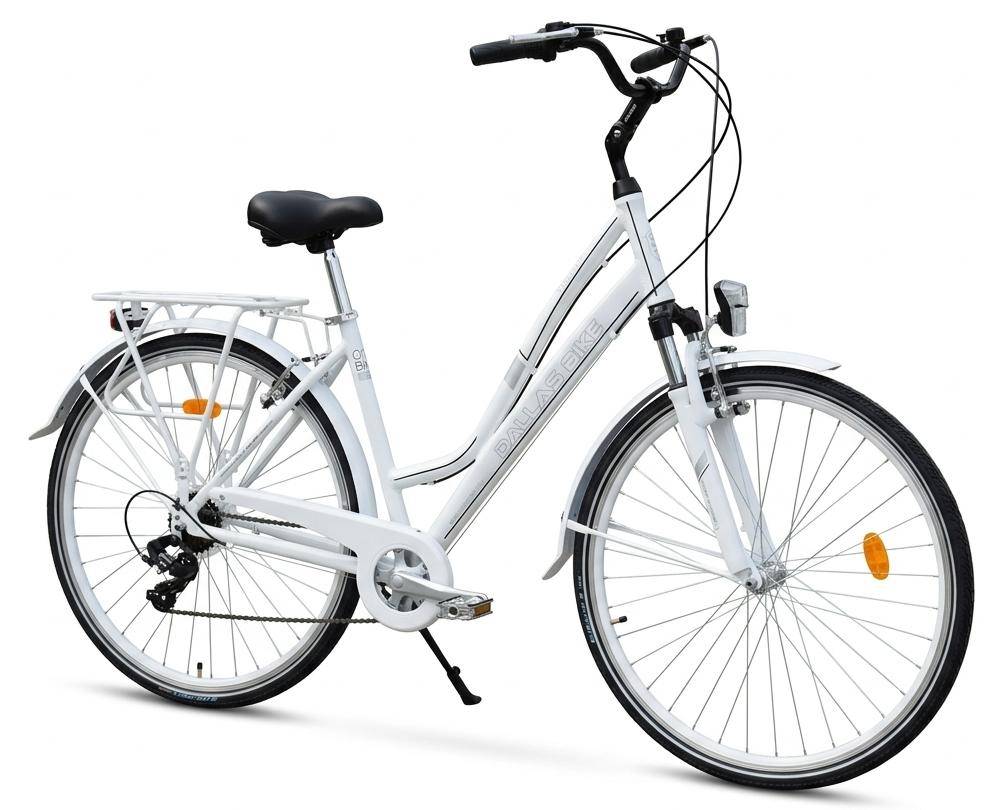 Dallas Bike Damenfahrrad 28 Zoll - Wave 2.0 - Weiß - Aluminiumrahmen L 19" - Shimano 7-Gang - Tiefer Einstieg