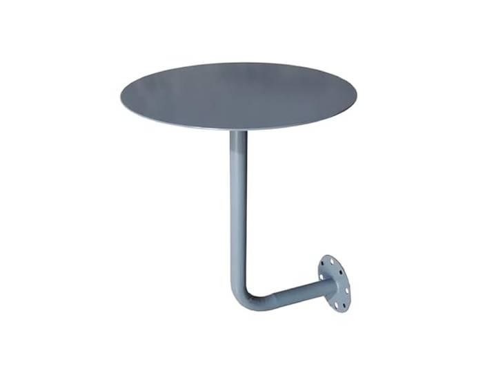 YUEKOPOU An der Wand befestigter Café-Tisch, Kompakter Wandtisch mit Kartensteckplatz, stabiles Holz und Eisen, einfache Montage, Retro-Stil(Gray,35 cm)