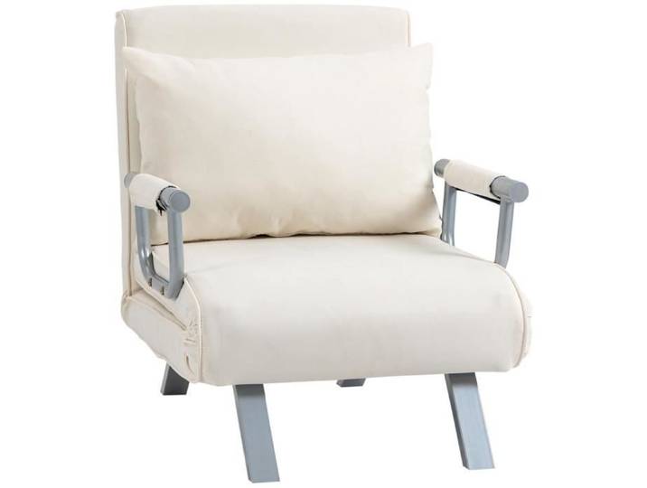 Fauteuil chauffeuse canapé-lit convertible 1 place déhoussable